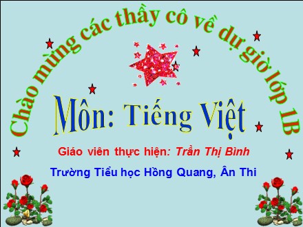 Bài giảng Học vần Lớp 1 - Bài 65: Iêm, yêm - Trần Thị Bình