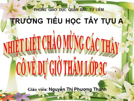Bài giảng Tập đọc Lớp 3 - Giọng quê hương - Nguyễn Thị Phương Thanh