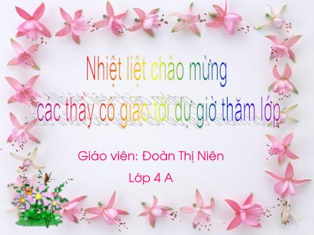 Bài giảng Chính tả Lớp 4 - Những hạt thóc giống - Đoàn Thị Niên