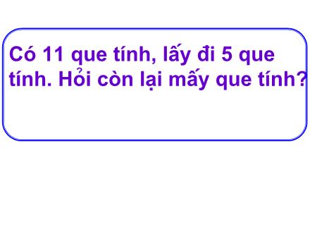 Bài giảng Toán Lớp 2 - 11 trừ đi một số - Trường Tiểu học Cổ Nhuế B