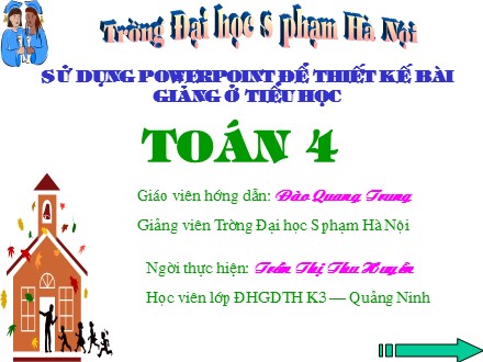 Bài giảng Toán Lớp 4 - Tính chất giao hoán của phép nhân - Trần Thị Thu Huyền