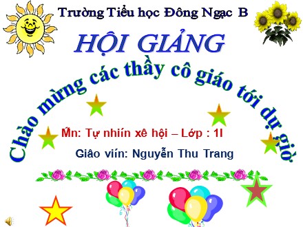 Bài giảng Tự nhiên và Xã hội Lớp 1 - Hoạt động và nghỉ ngơi - Nguyễn Thu Trang