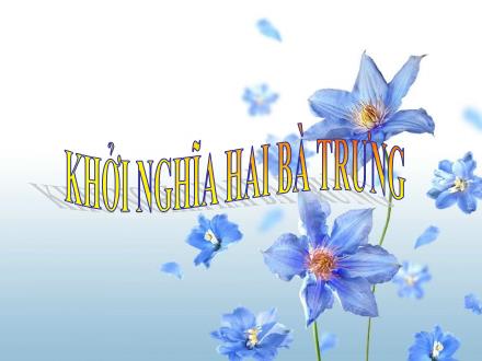 Bài giảng Lịch sử Lớp 4 - Khởi nghĩa Hai Bà Trưng - Trường Tiểu học Kim Giang