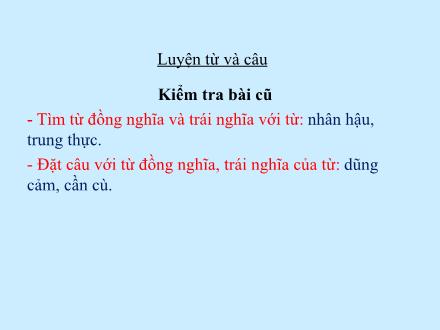 Bài giảng Luyện từ và câu Lớp 5 - Tuần 15+16: Tổng kết vốn từ - Trường Tiểu học Xuân Đỉnh