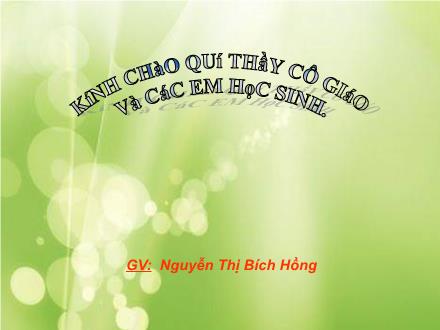 Bài giảng Mĩ thuật Lớp 5 - Vẽ họa tiết đối xứng qua trục - Nguyễn Thị Bích Hồng