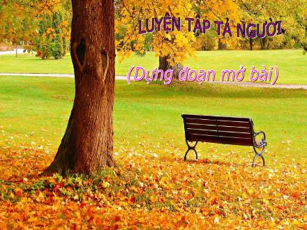 Bài giảng Tập làm văn Lớp 5 - Luyện tập tả người (Dựng đoạn mở bài) - Trường Tiểu học Xuân Đỉnh