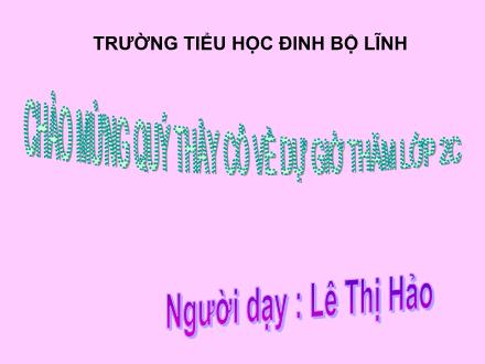 Bài giảng Toán Lớp 2 - 26+5 - Lê Thị Hảo