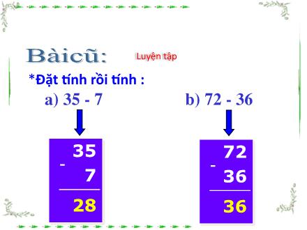 Bài giảng Toán Lớp 2 - Bảng trừ - Trường Tiểu học Kim Giang