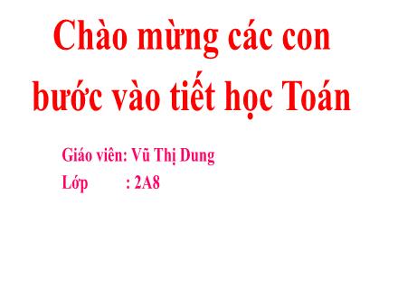 Bài giảng Toán Lớp 2 - Đường gấp khúc. Độ dài đường gấp khúc - Vũ Thị Dung