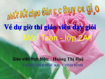 Bài giảng Toán Lớp 2 - Một phần năm - Hoàng Thị Huệ