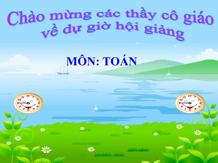 Bài giảng Toán Lớp 2 - Ngày, giờ - Trường Tiểu học Khương Đình