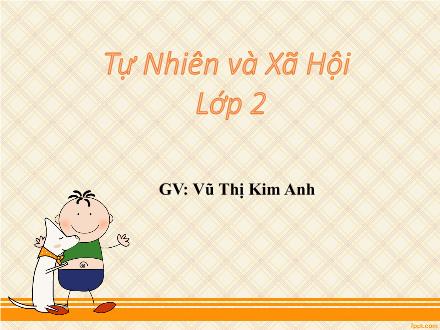 Bài giảng Tự nhiên và Xã hội Lớp 2 - Bài 29: Một số loài động vật sống dưới nước - Vũ Thị Kim Anh