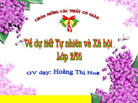 Bài giảng Tự nhiên và Xã hội Lớp 2 - Bài 9: Đề phòng bệnh giun - Hoàng Thị Huệ