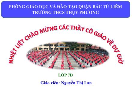 Bài giảng Vật lí Lớp 7 - Cường độ dòng điện - Nguyễn Thị Lan