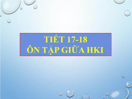 Bài giảng Đại số Lớp 7 - Tiết 17+18: Ôn tập giữa học kì I