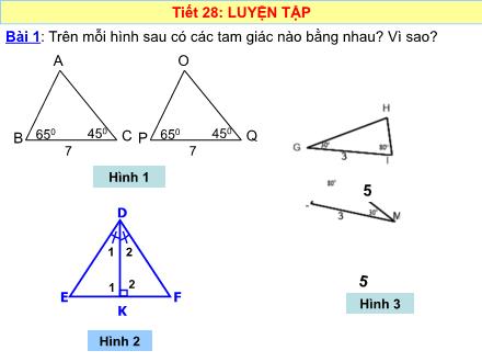 Bài giảng Đại số Lớp 7 - Tuần 15, Tiết 28: Luyện tập