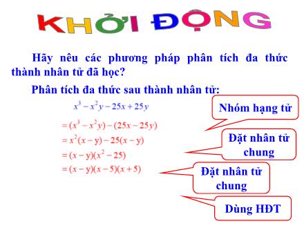 Giáo án Đại số Lớp 8 - Tiết 13+14: Phân tích đa thức thành nhân tử bằng cách phối hợp nhiều phương pháp