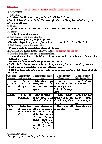 Giáo án Địa lí Lớp 7 - Tuần 13