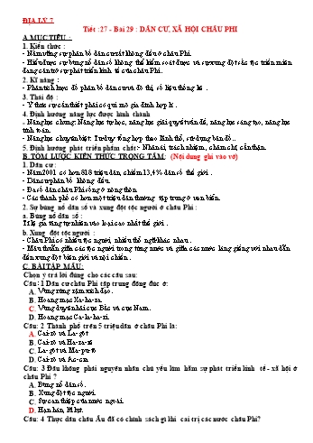 Giáo án Địa lí Lớp 7 - Tuần 14
