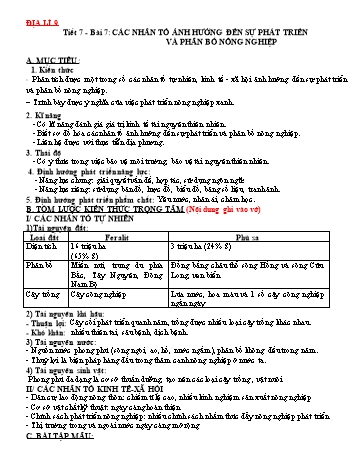 Giáo án Địa lí Lớp 9 - Tuần 4