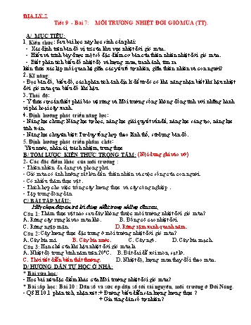 Giáo án Địa lý Lớp 7 - Tuần 5