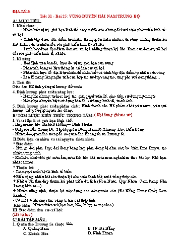 Giáo án Địa lý Lớp 9 - Tuần 16