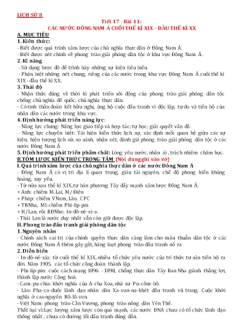 Giáo án Lịch sử 8 - Tuần 9