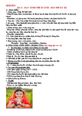 Giáo án Lịch sử Lớp 8 - Tuần 8