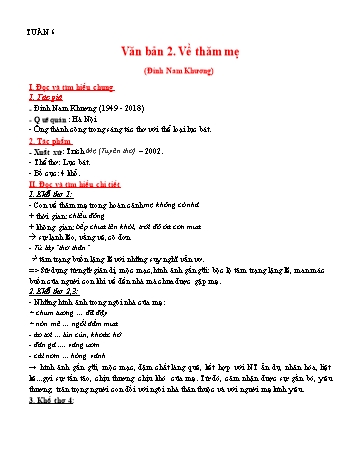 Giáo án Ngữ văn Lớp 6 - Tuần 6
