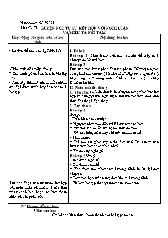 Giáo án Ngữ văn Lớp 9 - Tuần 15