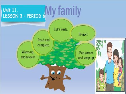 Bài giảng Tiếng Anh 3 - Unit 11: My family - Lesson 3 - Period 6