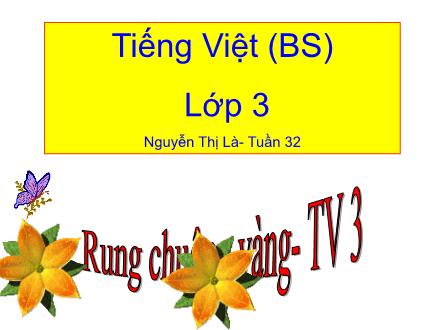 Mẫu Slide trò chơi PowerPoint - Rung chuông vàng (Tiếng Việt 3)