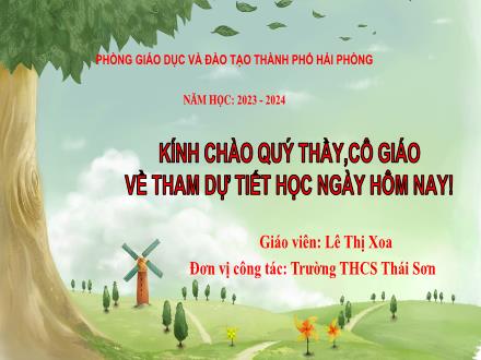 Bài giảng Hoạt động ngoài giờ lên lớp khối 8 - Chủ điểm tháng 11: Tôn sư trọng đạo - Năm học 2023-2024 - Lê Thị Xoa