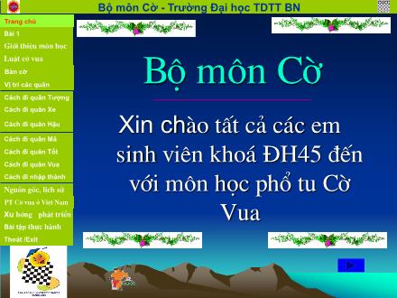 Slide hướng dẫn tự học cờ vua