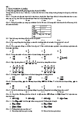8 Đề ôn thi cuối học kì 2 môn Toán Lớp 6