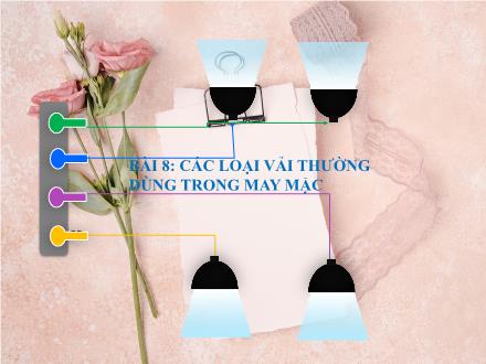 Bài giảng Công nghệ 6 - Bài 8: Các loại vải thường dùng trong may mặc