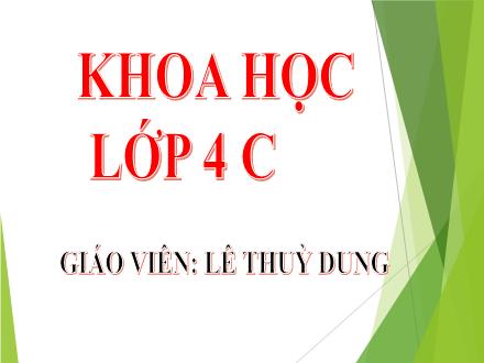 Bài giảng Khoa học 4 - Bài 19: Đặc điểm chung của nấm - Lê Thùy Dung