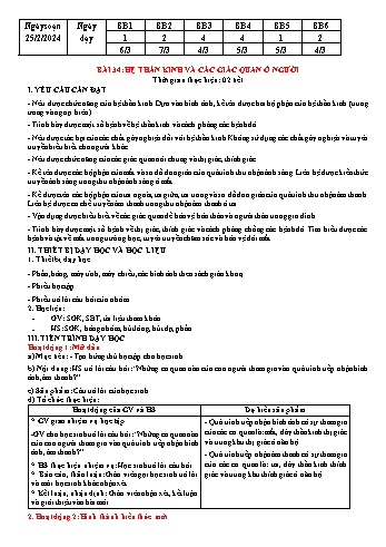 Bài giảng Khoa học tự nhiên 8 - Bài 34: Hệ thần kinh và các giác quan ở người - Năm học 2023-2024