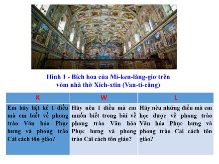 Bài giảng Lịch sử 7 - Bài 3: Phong trào văn hóa Phục Hưng và cải cách tôn giáo