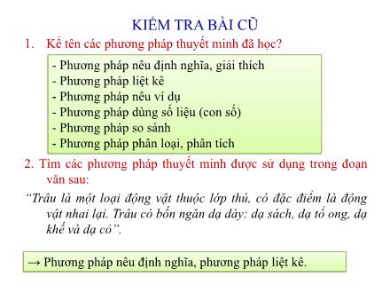 Bài giảng Ngữ văn 8 - Bài 13: Đề văn thuyết minh và cách làm bài văn thuyết minh