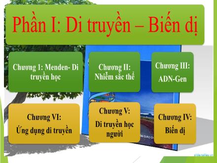 Bài giảng Sinh học 9 - Chương I: Các thí nghiệm của Menden - Bài 1: Menden và di truyền học
