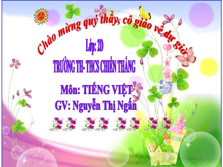 Bài giảng Tiếng Việt 2 - Bài 22: Tớ là Lê-gô - Nguyễn Thị Ngấn