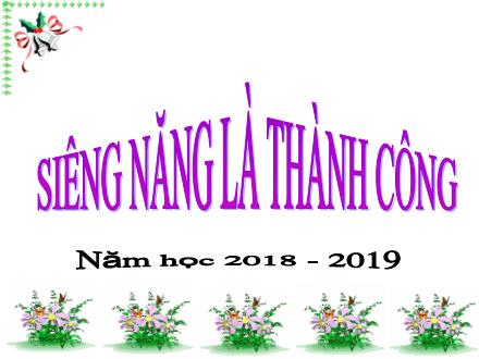 Bài giảng Toán 8 - Bài 5: Phương trình chứa ẩn ở mẫu - Năm học 2018-2019