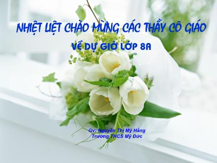 Bài giảng Toán 8 - Bài: Hình vuông - Nguyễn Thị Mỹ Hằng