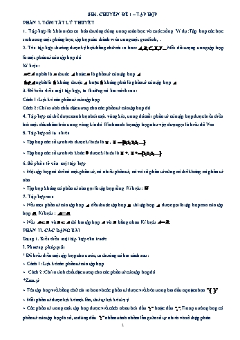 Chuyên đề bồi dưỡng học sinh giỏi Số học 6 - Phần 1: Tập hợp