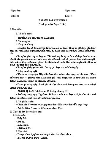 Kế hoạch bài dạy Công nghệ 7 (Kết nối tri thức) - Ôn tập chương III