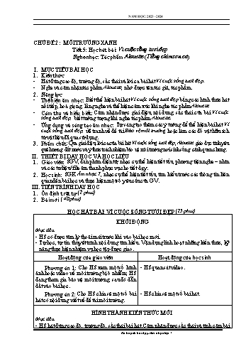 Kế hoạch bài dạy Ngữ văn 6 - Bài: Viết bài văn kể lại một trải nghiệm của em - Năm học 2023-2024