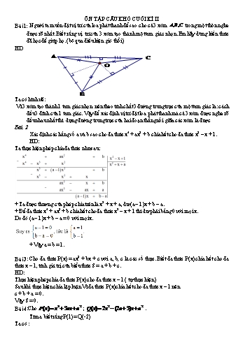 Tài liệu ôn tập câu khó môn Toán 7 cuối học kì II